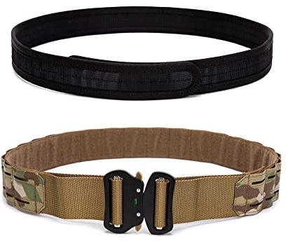 TWINFALCONS Ceinture Tactique Airsoft, Coupe Laser de Combat Avec Boucle à Rapide et Intérieure Militaire 1000D Nylon Réglable Pour Homme Femme