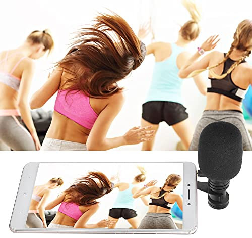 Microfono per Telefono Cellulare, Mini Microfono Professionale 360 gradi Ruota Registrazione Wireless Microfono Omnidirezionale Microfono per Registrazione Video 0,8 X 3,5 X