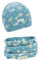 FORUHOO Mädchen Mütze Set mit Schal Kinder Beanie für Herbst Winter Baumwolle 2er (Schal Set: Blau Daisy,49-53)