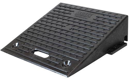 Single 6 Inch Driveway Kerb Ramp, Heavy Duty Rubber Ramps Perfect for Pavements, Low Cars, Kerb Ramps for Motorhome, Truck, Shed Ramps, Pets & Wheelchair Threshold Ramp (6)