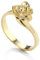 UNALOE SEDUCENTI EMOZIONI Anello Donna Gioia, Anello in Argento sterling 925, Anello Solitario con rosa, Anello Oro,Gioielli donna,regalo mamma ragazza (Gold 22)