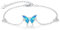 CUOKA MIRACLE Schmetterling Armband 925 Sterling Silber Opal Schmetterling Armband für Damen Schmetterling Schmuck für Mädchen (Blau)