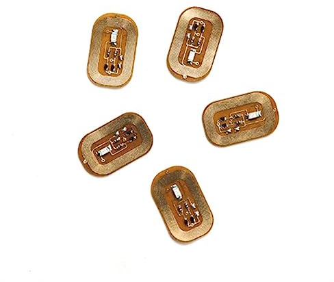 Deger 5 x NFC Flash Nail Sticker LED Chip Nude Lampe Smart Nail Nail Sticker Verbesserung der Nagelaufkleber grünes Licht