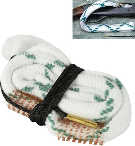TAKONE Laufreinigungsschnur, Boresnake für 12 GA Gauge, Messingbürste Eingebettet, Wiederverwendbares und Kompaktes Reinigungsschnur für Gewehr/Pistole/Schrotflinte