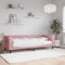 WRJENFSC Flachbett Jugendbett Plattform-Bettgestell Polsterbett Tagesbett mit Matratze Rosa 80x200 cm Samt Geeignet für Wohnzimmer, Dachgeschoss, Wohnung