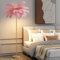 Feder Lampenschirm Flauschige Feder Stehlampe mit romantischem Feder Lampenschirm Elegante Feder Stehlampen Home Dekoration für Wohnzimmer Schlafzimmer (Light Pink)