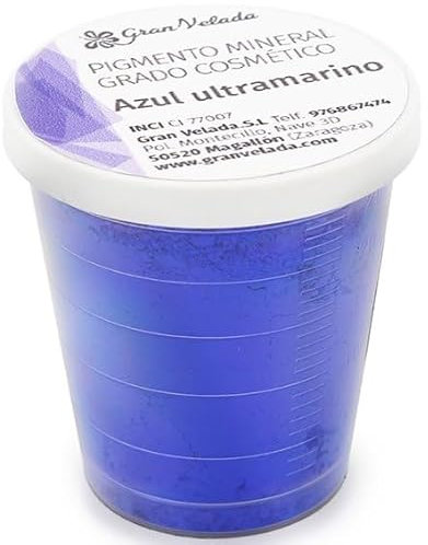 Pigmento Mineral Azul Ultramarino | Calidad Natural para Jabones, Cremas y Maquillaje | Ideal para Colorear Creaciones Cosméticas | | 500 cc
