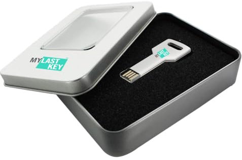 MyLastKey – Verschlüsselter USB-Stick mit Software zur Passwort- und Dokumentenverwaltung, Krypto-Seeds, Testament- und Nachlassorganisation & sensibler Geschäftsdaten (offline,verschlüsselt & sicher)