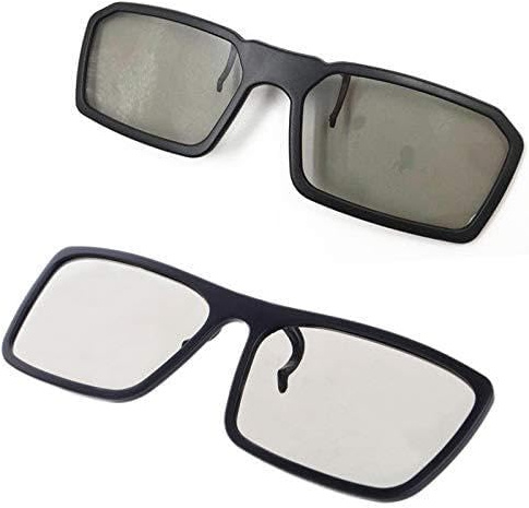 Clip-On Polarized Passive 3D Glasses Stereo Glasses for Cinemas Can'for t Be Used 3D Projectors Single/,Plastic