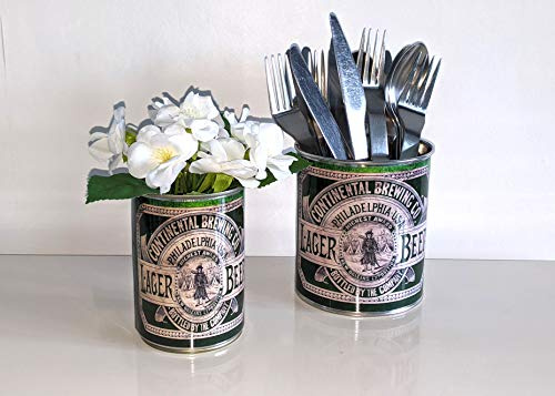vintage tin can for table decoration party weddings flowers centrepieces vase cutlery holders beer alcohol themed