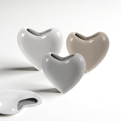 Maury's Umidificatore d'Acqua per Radiatore - con Gancio, Ambiente, Termosifone, Riscaldamento, in Ceramica, Rilascio Efficiente, per la Casa, Idea Regalo - Colore Assortito (CUORE-16 cm)