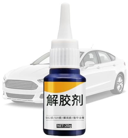 Décapant adhésif de voitures - 20 g Nettoyant Taches Colle | Dissolvant pour faux ongles | pour verres, carrelage, bois, mur, l'entretien, l'artisanat, projet, rénovation, travail et maison