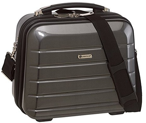 Beauty Case schwarz Carbon mit Boarding size aus Polycarbonat und ABS Materialmix 1300 Gramm aufsteckbar auf Trolleysystem
