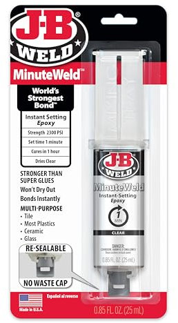 J-B Weld 50101 MinuteWeld Seringue époxy Transparent 25 ml