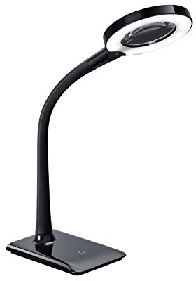 Trio Leuchten LED Tischleuchte 527290102 Lupo, Kunststoff schwarz, 5 Watt LED, 4-fach Touch, 13.5 x 13.5 x 35.0 cm