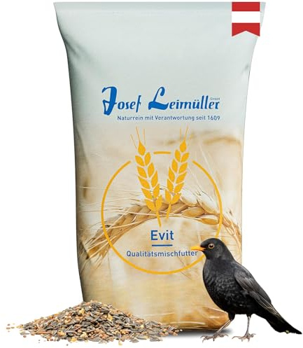 Leimüller Wildvogelfutter Ganzjährig 5kg 4 Jahreszeiten Wildvögel Vögel | Mit Sonnenblumenkerne, staubfrei, ohne Zusatzstoffe, Premium Streufutter für Wildvögel