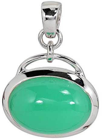 LaLuna Design Damen-Anhänger aus echt Silber 925 mit Edelstein Chalcedon