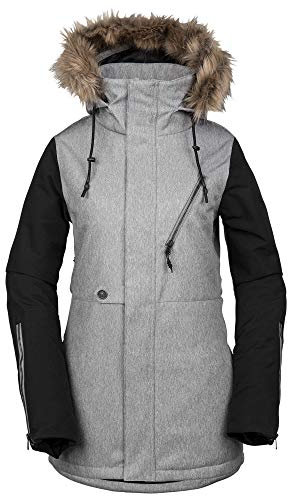 Volcom Damen Fawn Insulated Snow Jacket Thermojacke, Grau Meliert, Small