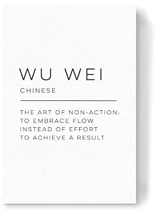 artboxONE Leinwand 120x80 cm Typografie Wu Wei von Cristina Castro Moral