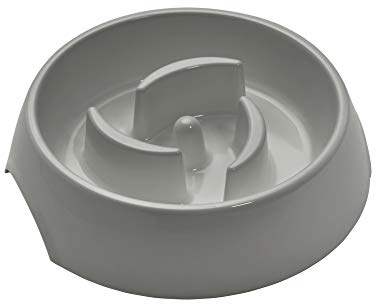 HUNTER ATLANTA Anti-Schlingnapf, Futternapf für Hunde und Katzen, zur kontrollierten und verlangsamten Futteraufnahme, 550 ml, grau