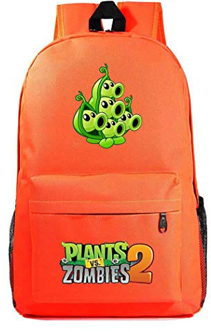 WANHONGYUE Plants vs. Zombies Game Cosplay Daypack Casual Backpack Day Trip Travel Bag Orange /1