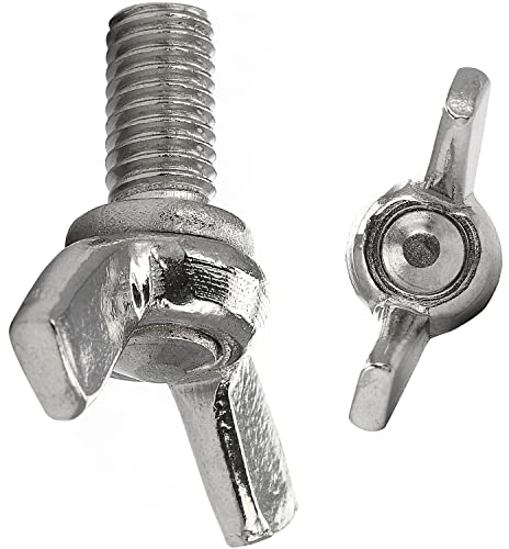 FASTON Flügelschrauben M8x20 amerikanische Form Edelstahl A2 V2A (20 Stück) ähnl. DIN 316 Flügelschraube Flügel Schraube