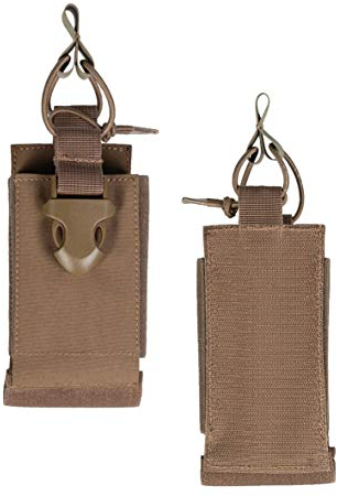 Mil-Tec Radio Pouch m.Klettrücken Dark Coyote