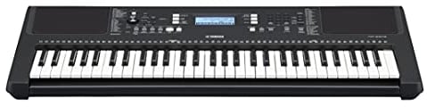 Yamaha PSR-E373 Keyboard, schwarz – Tragbares Digital Keyboard für Anfänger – 61 Tasten & verschiedene Musikstile – Mit Voucher für 2 persönliche Online Lessons an der Yamaha Music School