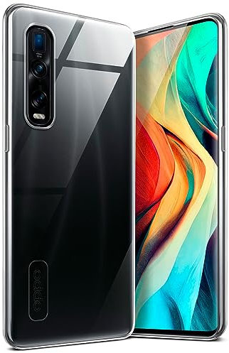 moex Aero Funda Compatible con el OPPO Find X2 Pro. Funda Protectora para teléfono móvil Completamente Transparente, Hecha de Silicona Ultrafina, Cristal-Claro