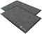VOUNOT 2pcs Door Mats for Outdoor or Indoor, Dirt trapper, Non Slip Barrier Mat Washable Welcome Doormat Entrance Rug, Grey-Black, 40x60cm