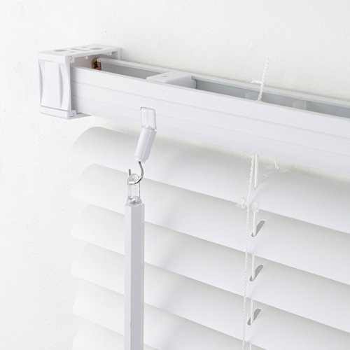 WR-Design PVC Jalousie Weiß - Breite 40 bis 180 cm - Höhe 160/220 cm - Tür Fenster Rollo Kunststoff Jalousette Fensterjalousie Lamellen Plastik (80 x 160 cm)