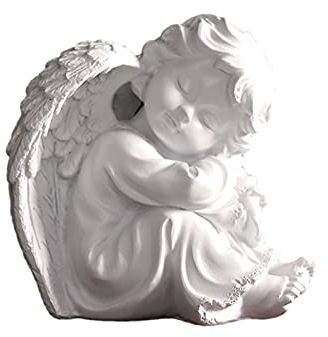 FYBlossom Garten Deko Statue Engel Figur, Harz Dekoengel Vintage Kniende Betende Gartenskulptur, Grabschmuck Für Indoor Outdoor Haus Dekoration (Stil B)