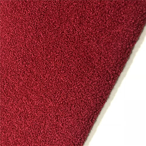 Yimihua Plüschstoff Hochwertiger, verschleißfester Teddy-Samt-Stoff Kleidung Spielzeug fleecestoff Stoff zum nähen Kinder,160 * 50cm (Color:rot)