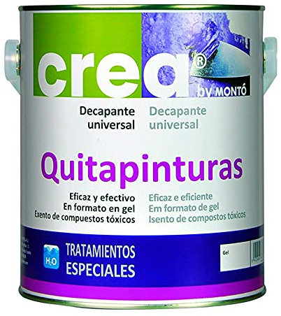 Gel Decapante para Eliminar Barnices, Lasures y Pinturas. Formato Gel Incoloro al Agua. Quita Pinturas Gama Crea (2,5L)