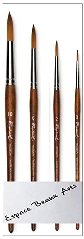 Raphael Pinceau Série 8504 MARTRE IMTATION Sable, Set 4 pcs 0. 2, 6, 10