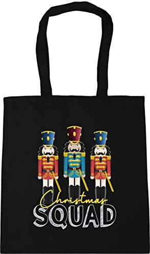 Hippowarehouse Nutcracker Christmas Squad Tote Shopping Gym Beach Bag 42cm x38cm, 10 litres