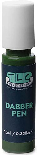 The Leather Clinic Stylo de retouche pour cuir et vinyle 10 ml | Stylo de réparation de rayures et éraflures pour canapés, sièges de voiture, chaussures, sacs | Restaure les petites zones (vert foncé)