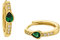 Amor Creolen 925 Sterling Silber Damen Ohrschmuck, mit Zirkonia synth., 1,6 cm, Gold, Kommt in Schmuck Geschenk Box,