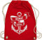 Turnbeutel Rucksack - Sprüche Statement - Heimathafen - Anker Ankerplatz - Unisize - Rot - beutel maritimer stoffbeutel kordelzug sportbeutel baumwolle stoffrucksack sporttasche turnsackerl
