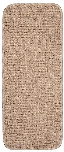 vidaXL Tappetini Scale 15 pz 60x25 cm Beige Antiscivolo Rettangolari