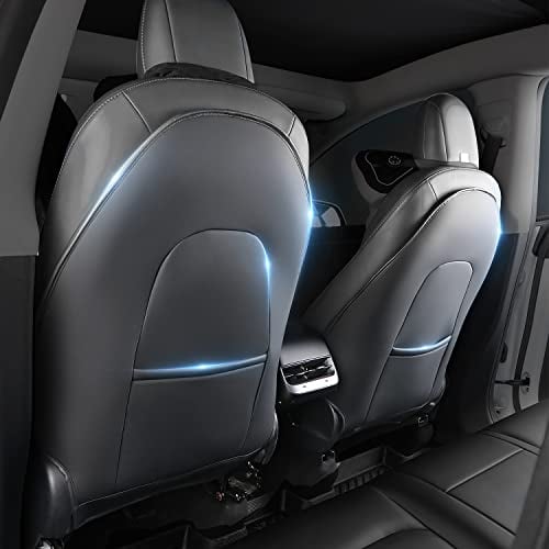 Gelivable für Tesla Sitzschoner Kindersitz Rückenlehne Seat Kick Protector, Wasserdicht und Pflegeleicht für Tesla Model Y 3 X S Innenraum-Zubehör 2020 2021 2022 2023 2024 2025, Schwarz 2 Stück