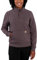 Carhartt Damen Sweatshirt mit halbem Reißverschluss und Rundhalsausschnitt - lockere Passform - Lange Ärmel Farbe: BlackBerry Heather, M