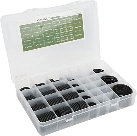 Keenso Bagger O-Ring Sortiment Kit, 447-teiliges Bagger Klimaanlagen-O-Ring-Kit Gummidichtungen Ersatz für Kobelco-Bagger Reparatursätze für Dichtungen Reparatursätze für Dichtungen