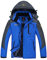 YSENTO Herren Skijacke Winterjacke Softshelljack Wasserdicht Warm Gefüttert Outdoor Funktionsjacke mit Abnehmbarer Kapuze(Blau,XL)