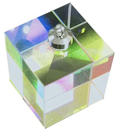 Prismen & Kaleidoskope, prismatischer Prismenanhänger, sechsseitig, hell, makellos, kosmischer Würfel, Halskette, Wissenschaft, Klassenzimmer, Optik-Kits