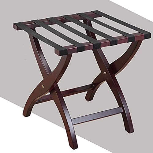 ZFHTAO Étagère de Rangement Porte-Bagages D'Hôtel Durable, Porte-Bagages D'Hôtel En Bois, Porte-Bagages Pliant, Porte-Assiettes, Porte-Valise, Porte-Bagages En Bois, Pour Les Voyageurs Fréquents, Natu