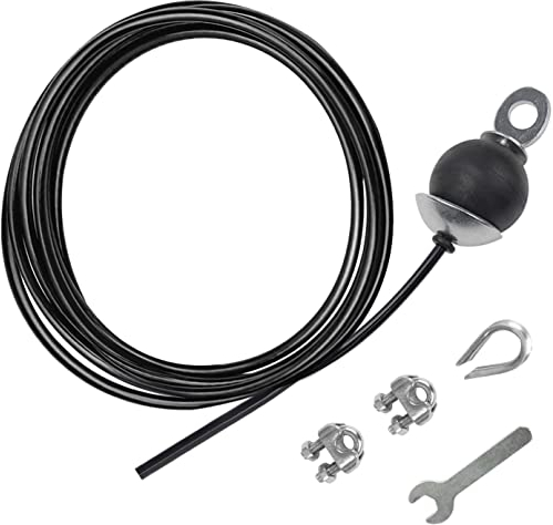 LFJ Gym Kabel Draht Fitnessgerät Stahlseil für Latzug Kabelzug Fitness Home Gym Riemenscheibensystem Seil für Kraftstation (Einstellbar 10m)