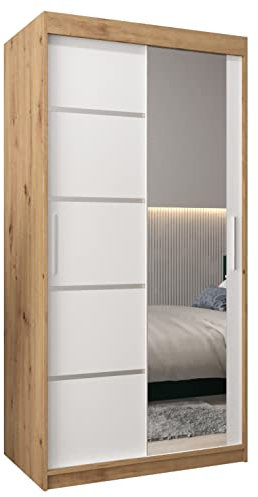 ABIKSMEBLE Armoire Porte coulissante Miroir Verona 2 - Dressing Chambre Adulte - Penderie Vetement Dressing - Garde Robe - Placard Chambre - Armoire 2 Portes - Closet