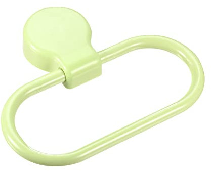 sourcing map Anneau porte-serviette ovale mural en ABS pour salle de bain cuisine Accessoires Vert