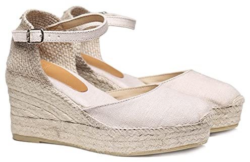 Toni Pons Damen-Espadrille aus Leinen - Laia-NT - Stein, 35 EU